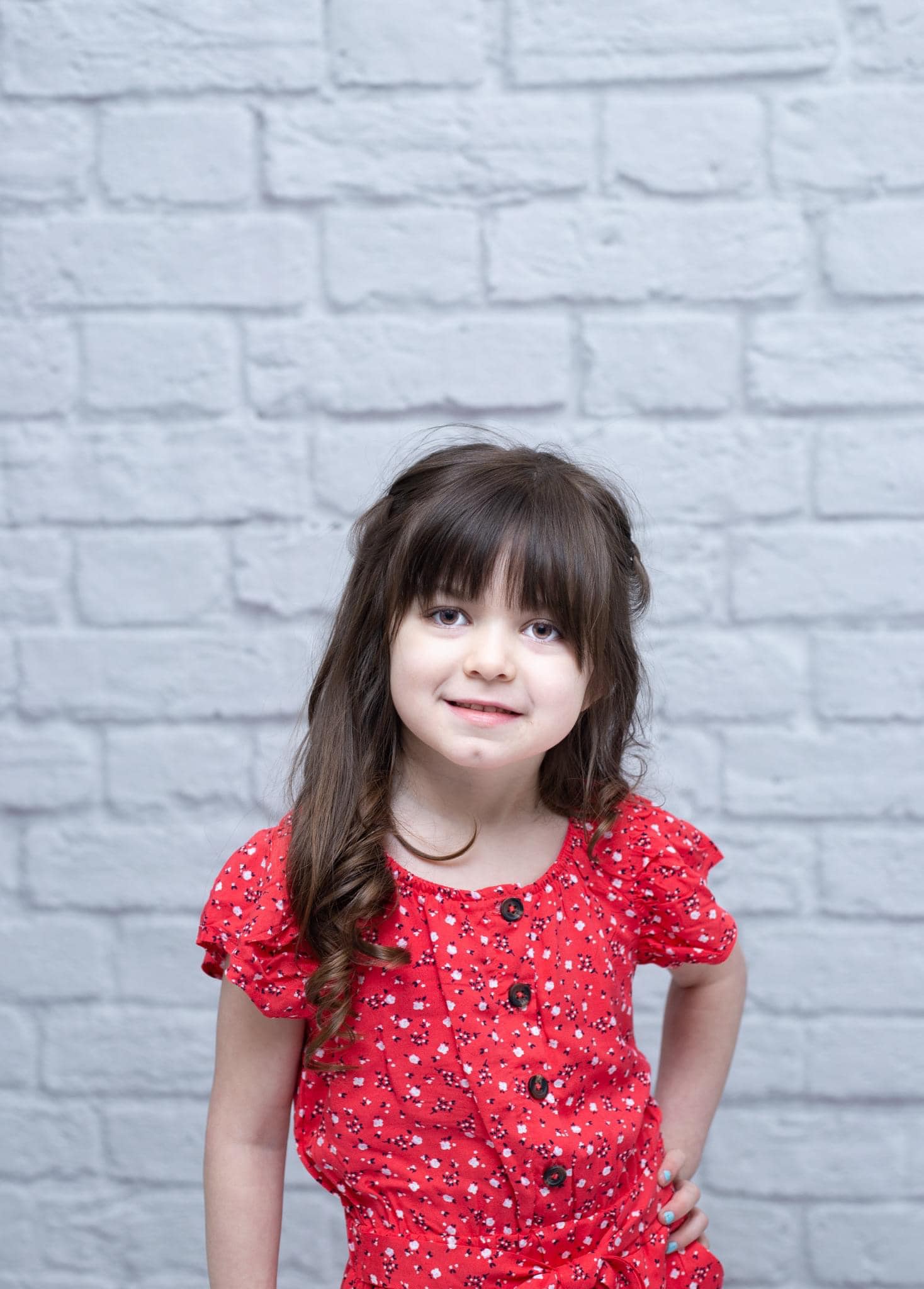 Kate グレーホワイトレンガ壁卒業背景スタジオ