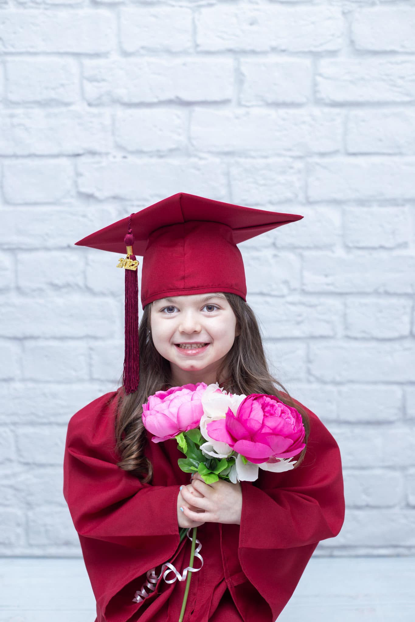 Kate グレーホワイトレンガ壁卒業背景スタジオ