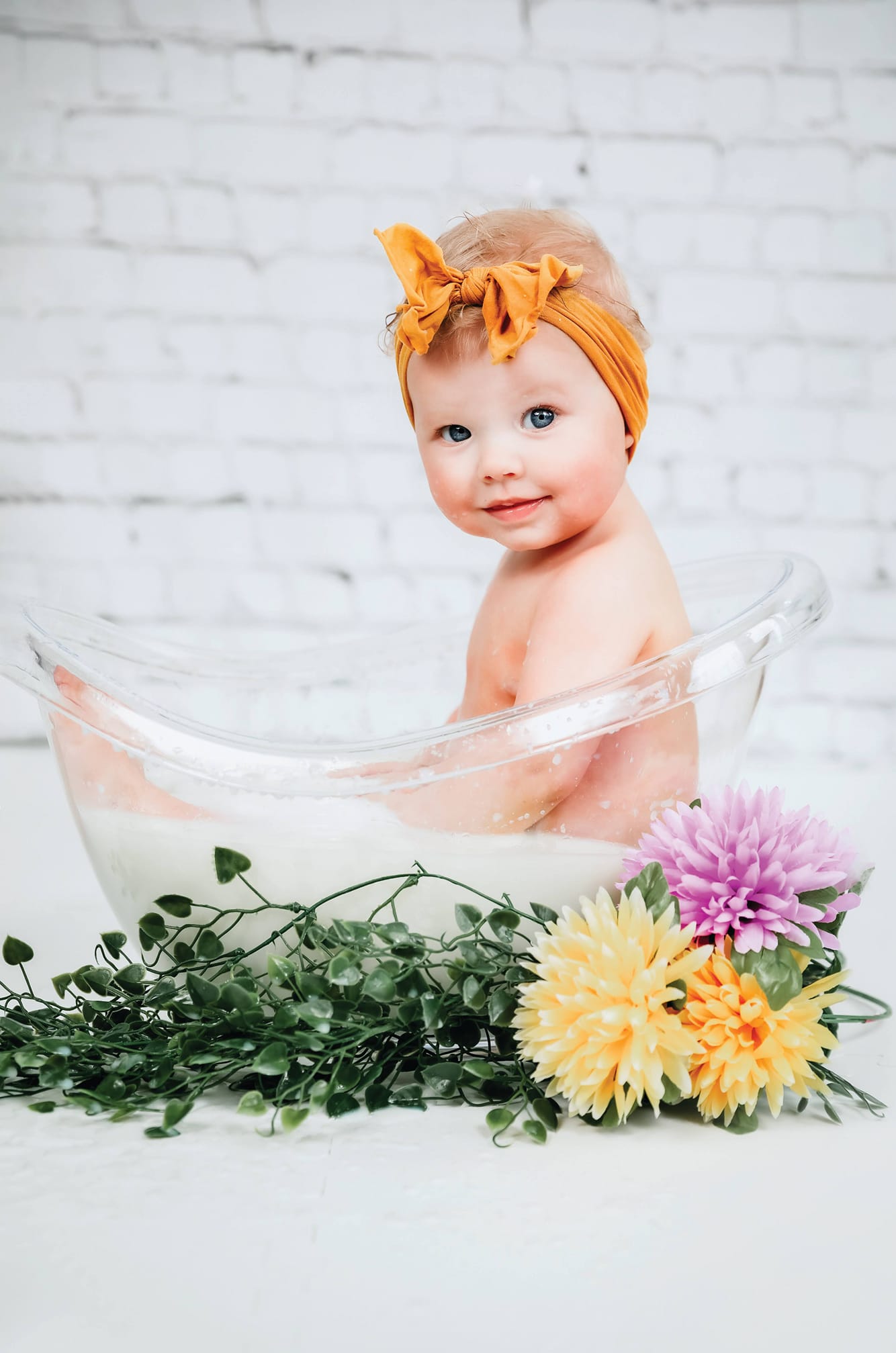 Kate グレーホワイトレンガ壁卒業背景スタジオ