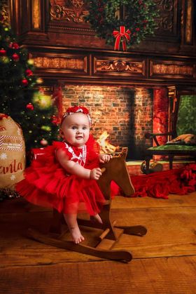 Kate レトロなクリスマスツリーの布の背景