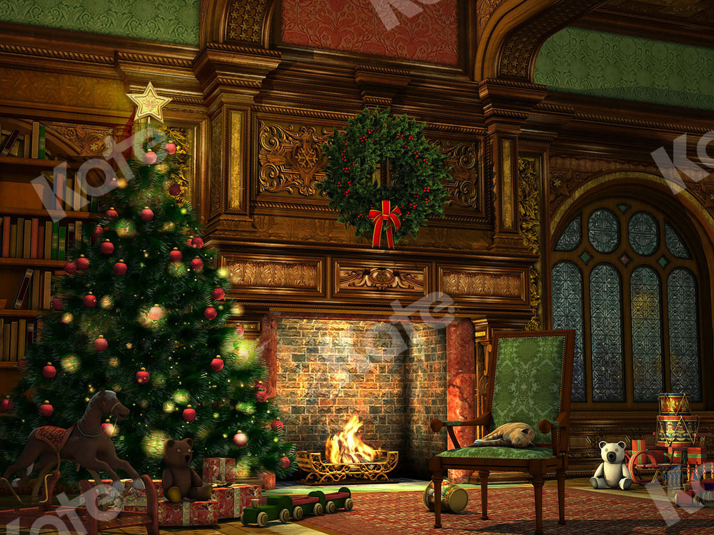 Kate レトロなクリスマスツリーの布の背景