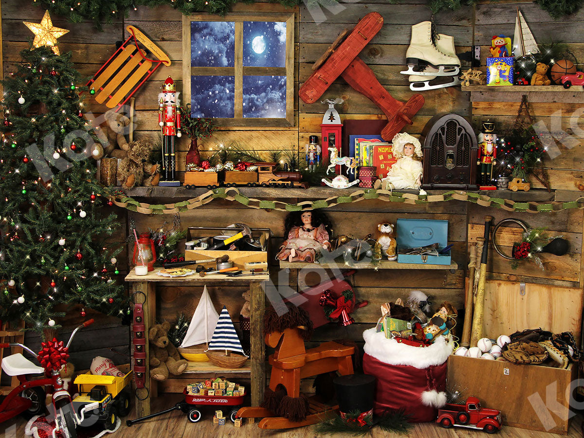 Kate レトロな建設室のクリスマスの背景