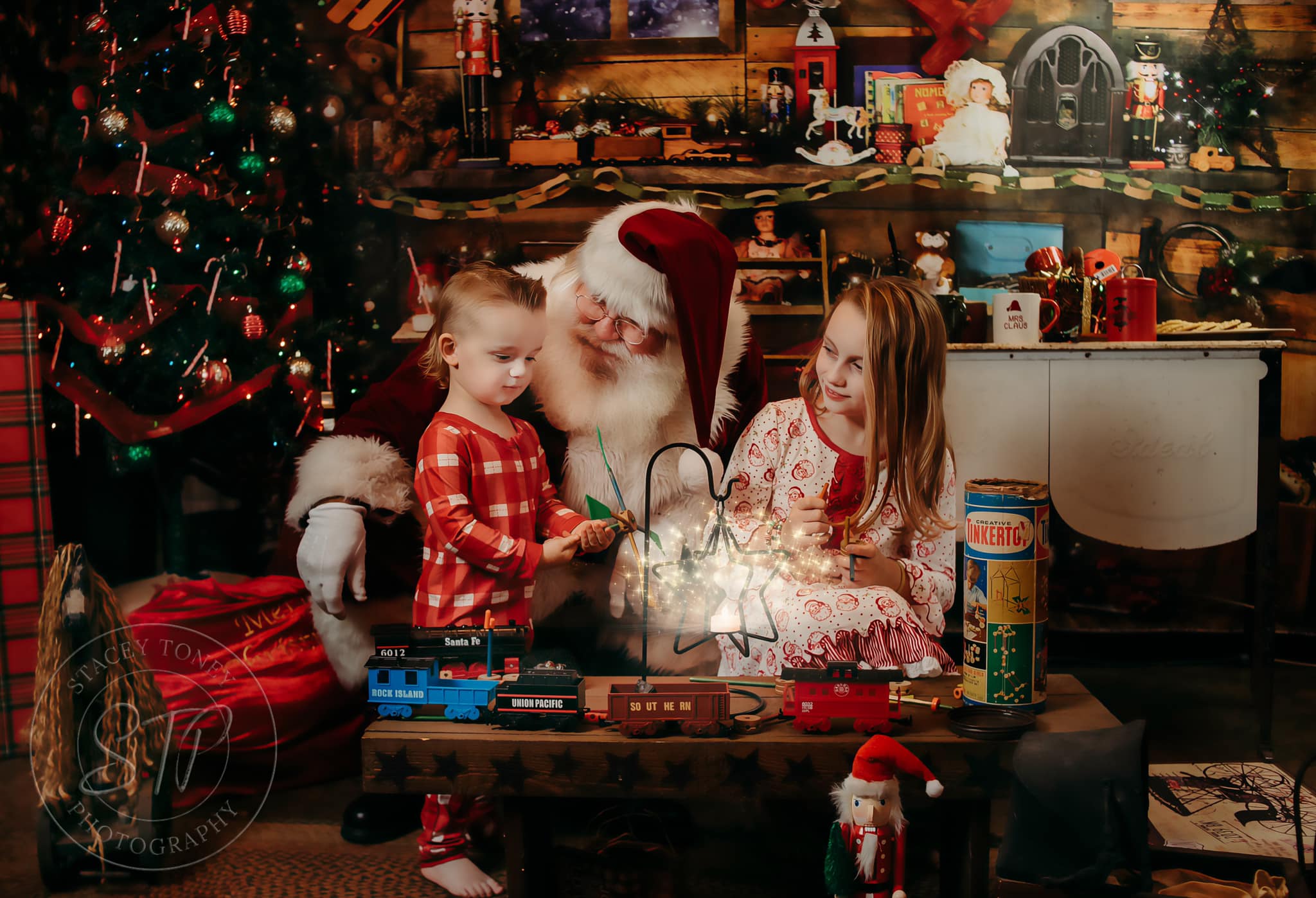 Kate レトロな建設室のクリスマスの背景