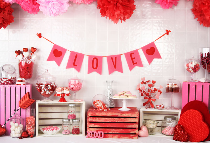 Kate バレンタインスイートショップボックスの背景