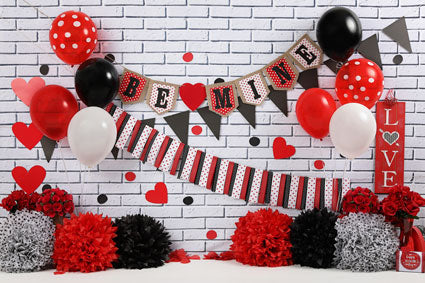 Kate マウスバレンタイン背景黒と赤