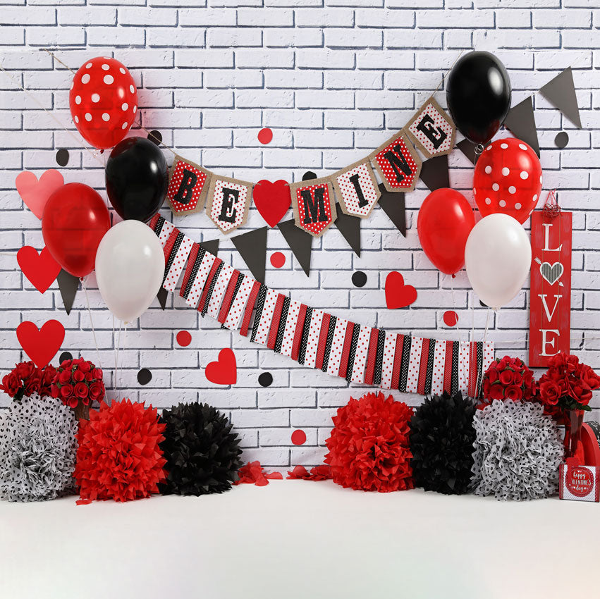 Kate マウスバレンタイン背景黒と赤