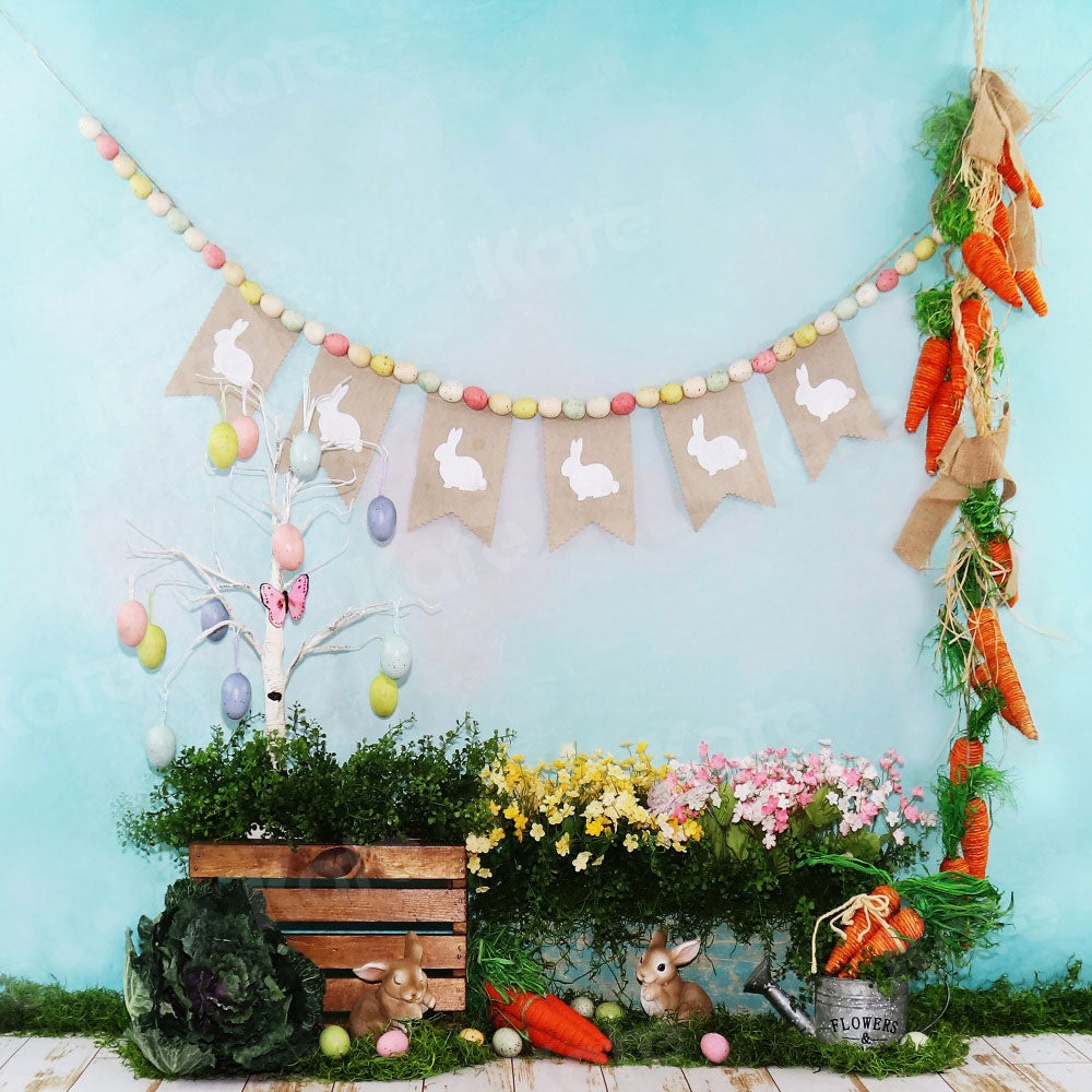 Kate写真のためのおとぎ話の花の装飾イースターの背景Leann Westデザイン