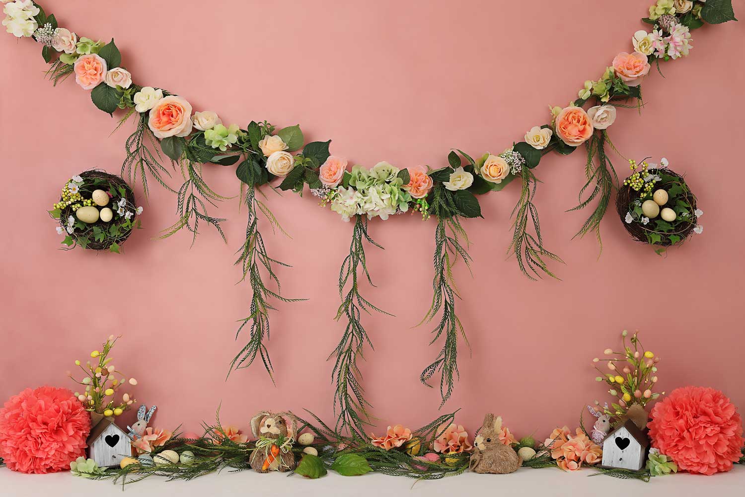 Kate 甘い美しさとイースター/春の花ピンクの背景