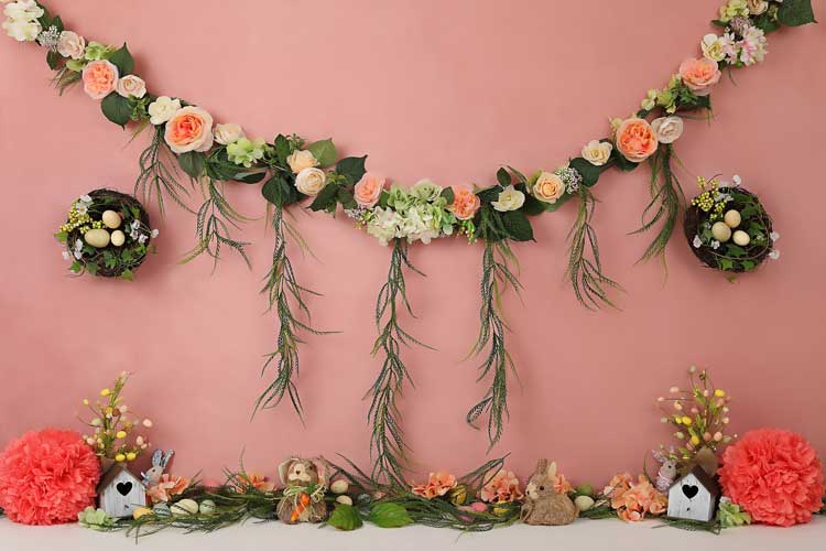 Kate 甘い美しさとイースター/春の花ピンクの背景