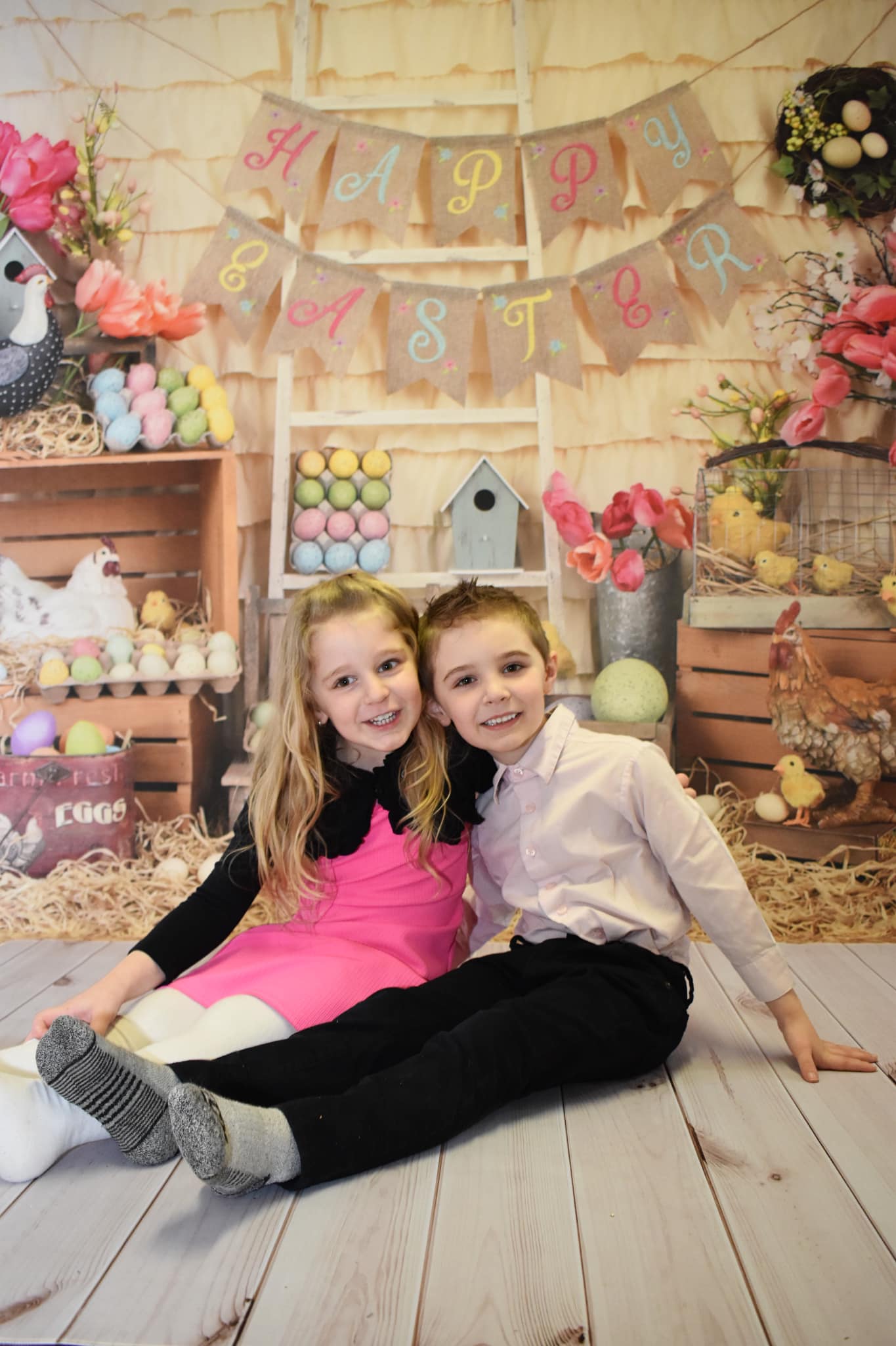 Kate カラフルな卵ハッピーイースター背景布