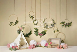 kate春の花キャンプ子供の背景布 写真撮影用