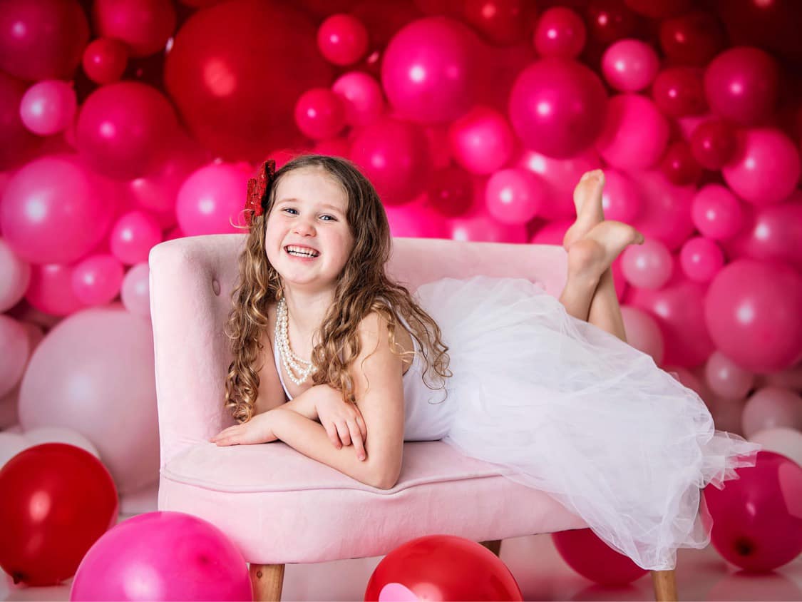 Kate 写真撮影のためのバレンタインデーのバルーン壁の背景