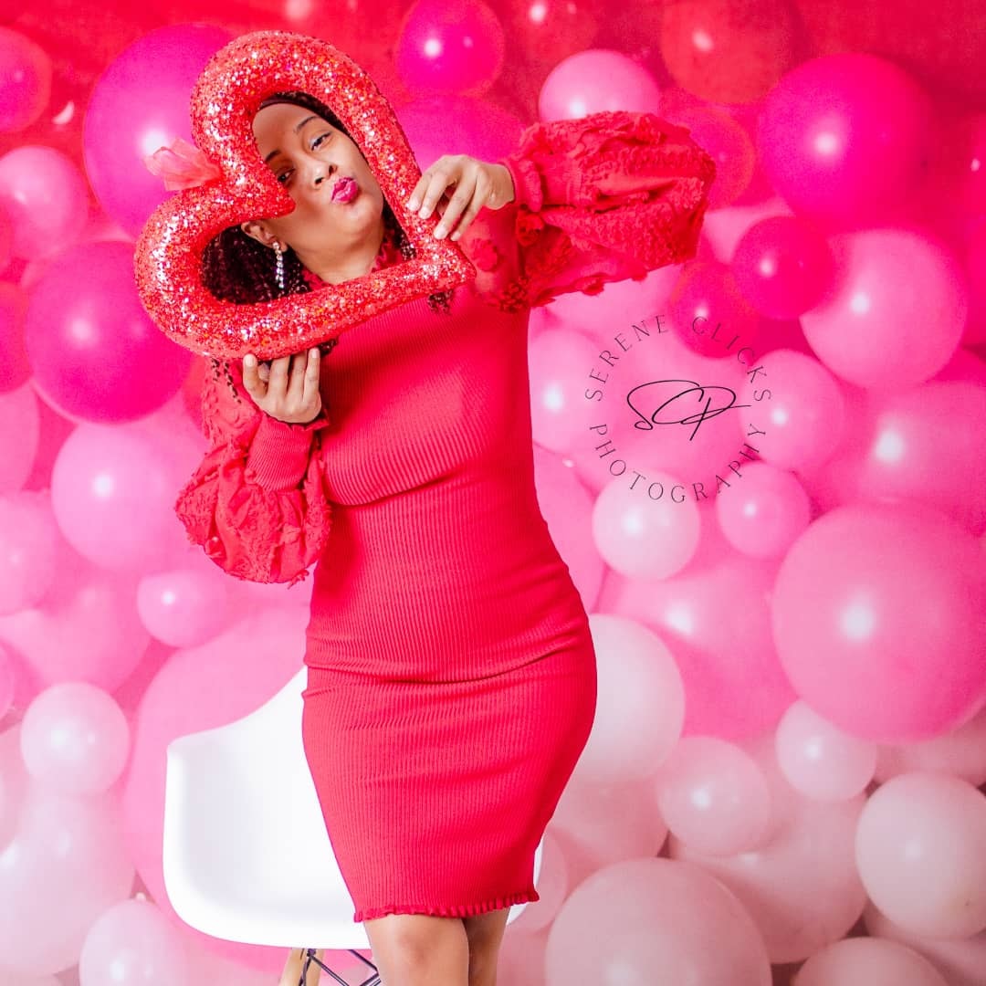 Kate 写真撮影のためのバレンタインデーのバルーン壁の背景