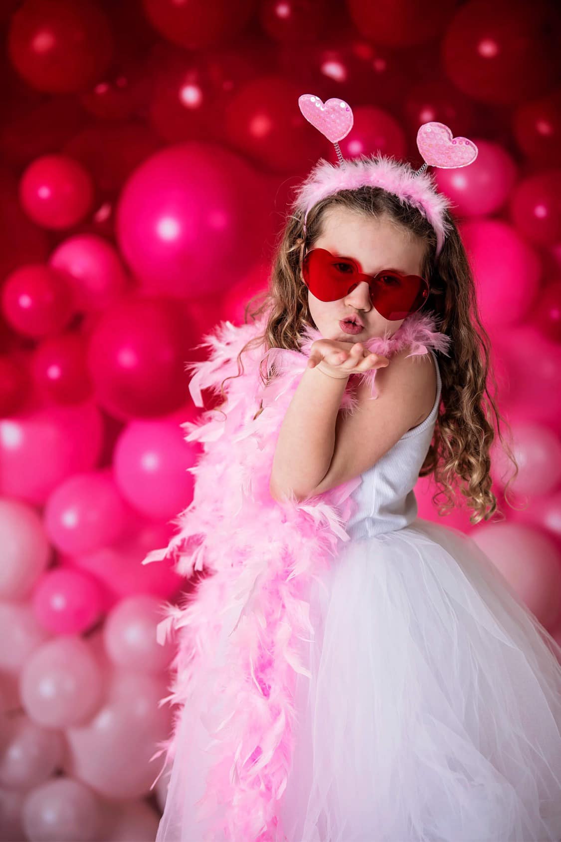 Kate 写真撮影のためのバレンタインデーのバルーン壁の背景