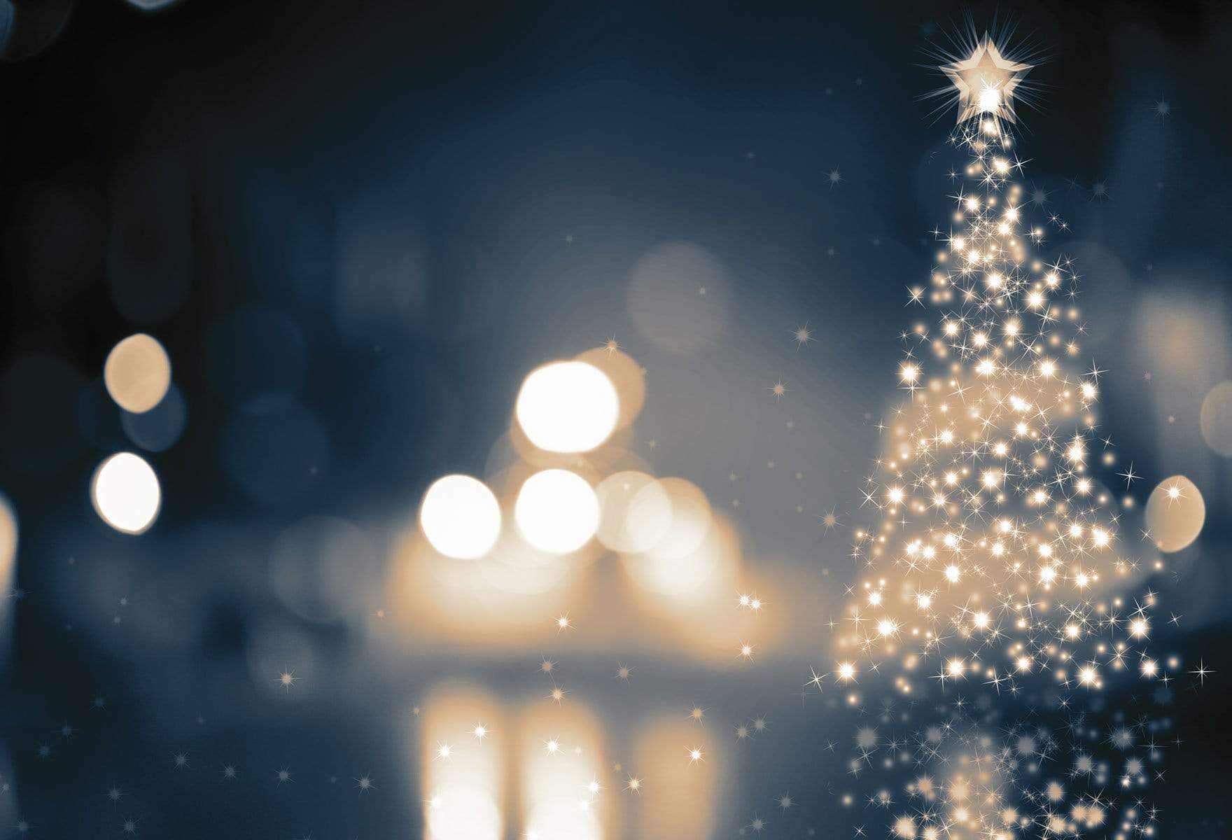 Kate 写真撮影のためのクリスマスキラキラライトナイト背景