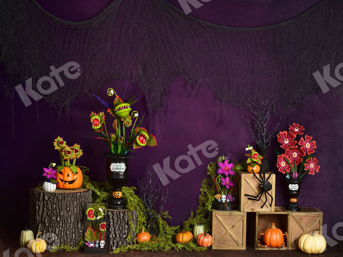 Kate不気味な庭のハロウィーンの背景によって設計されたMandy Ringe Photography