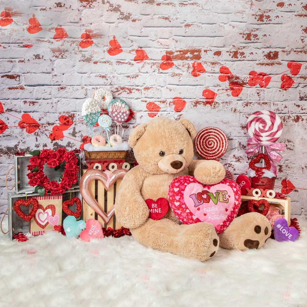 Kate バレンタインデーのおもちゃのクマの背景