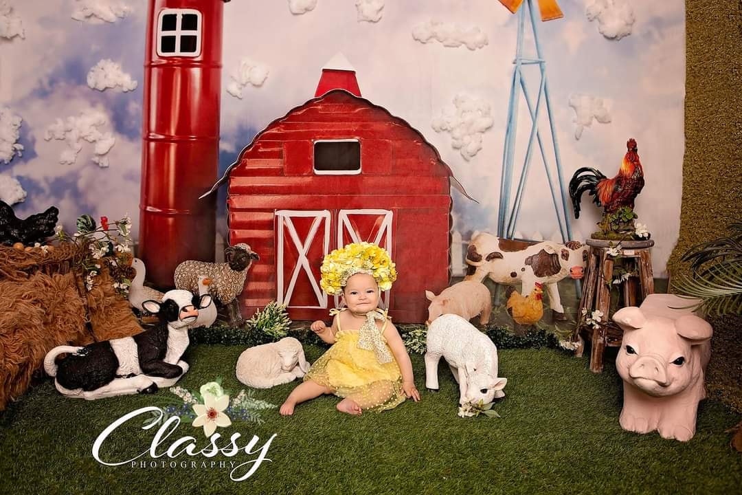 Kate 春のバーンヤードファームの背景