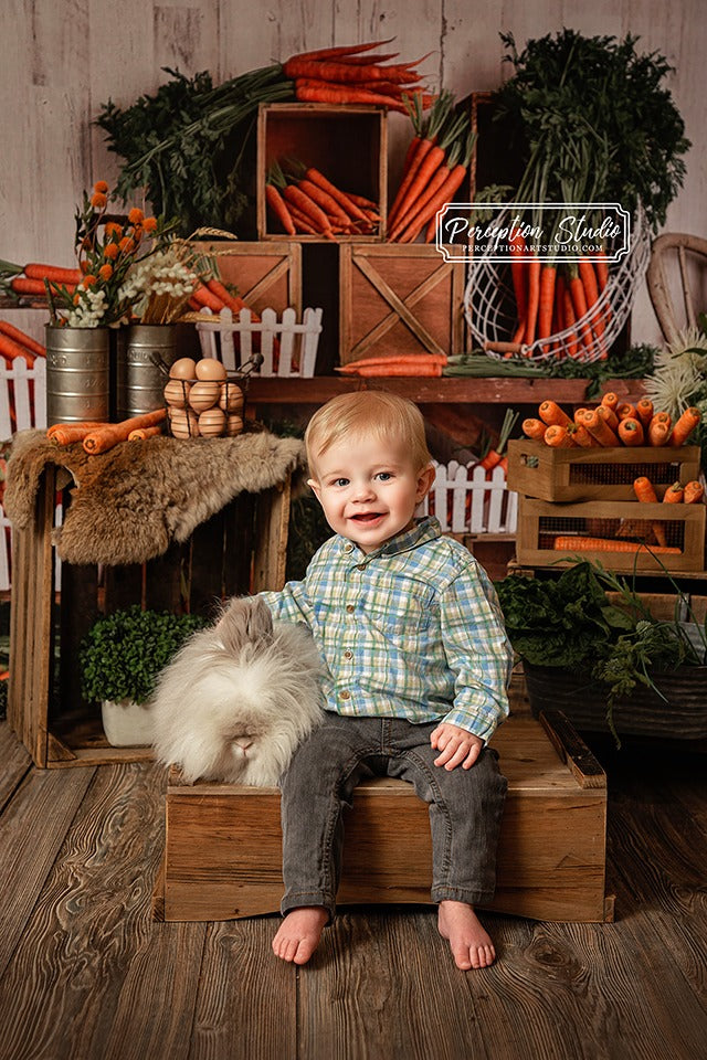 Kate 春\イースターにんじんの子供の背景