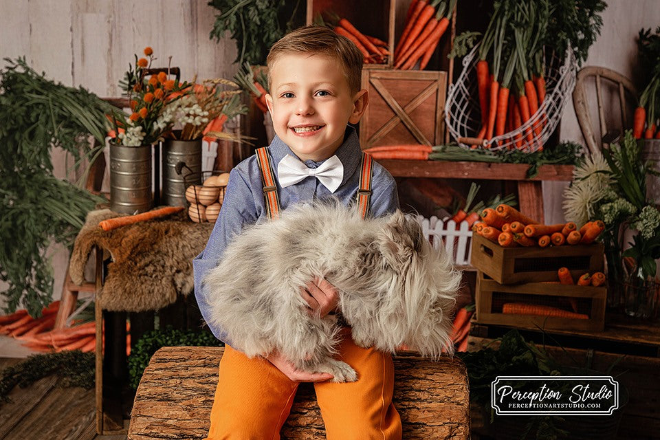 Kate 春\イースターにんじんの子供の背景