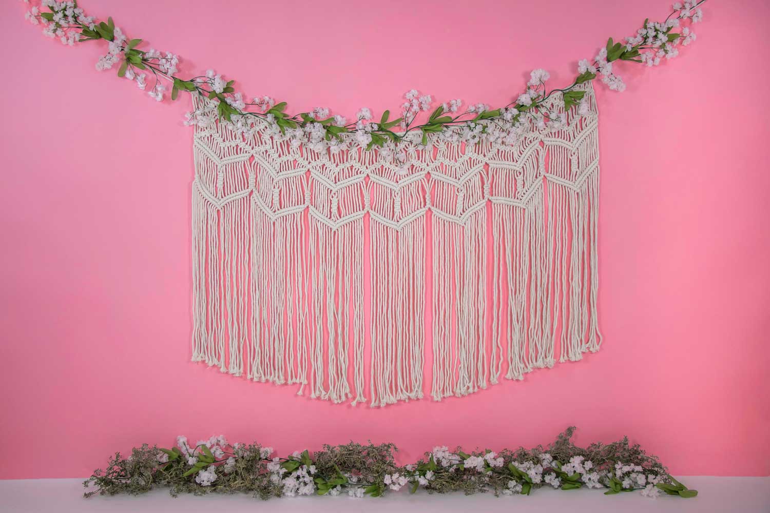 kateヴィンテージダークピンクのタッセル写真撮影の背景