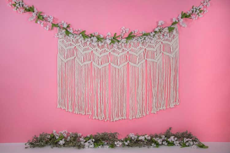 kateヴィンテージダークピンクのタッセル写真撮影の背景