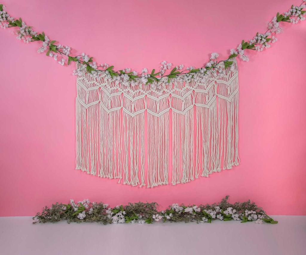 kateヴィンテージダークピンクのタッセル写真撮影の背景