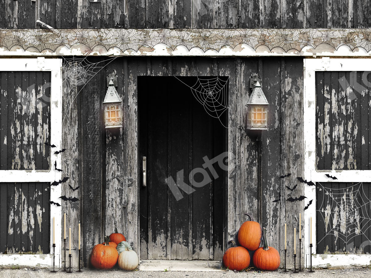 Kate 不気味なハロウィーンの納屋の背景 によって設計されたMandy Ringe Photography