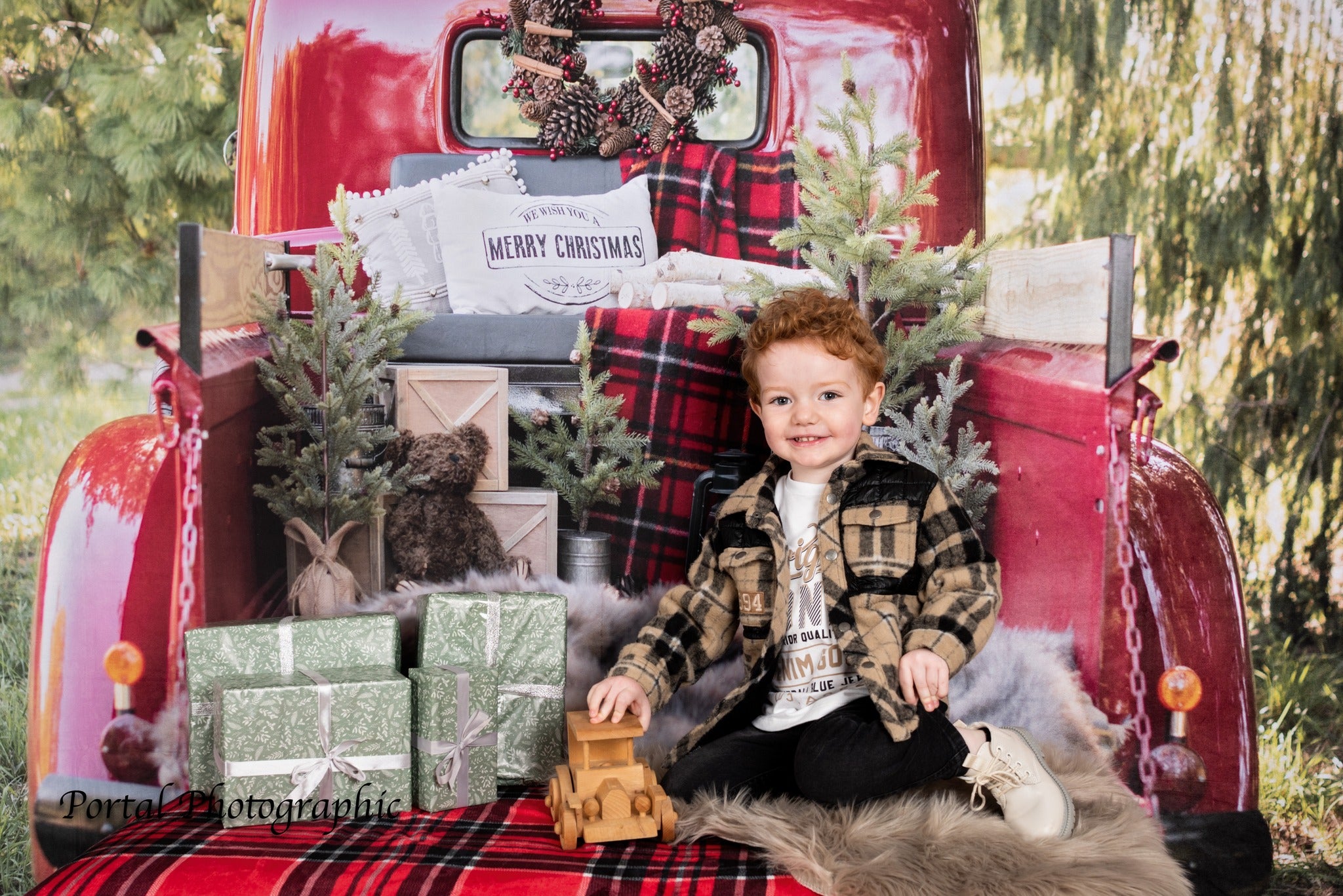Kate クリスマストラックの背景設計されたMandy Ringe Photography
