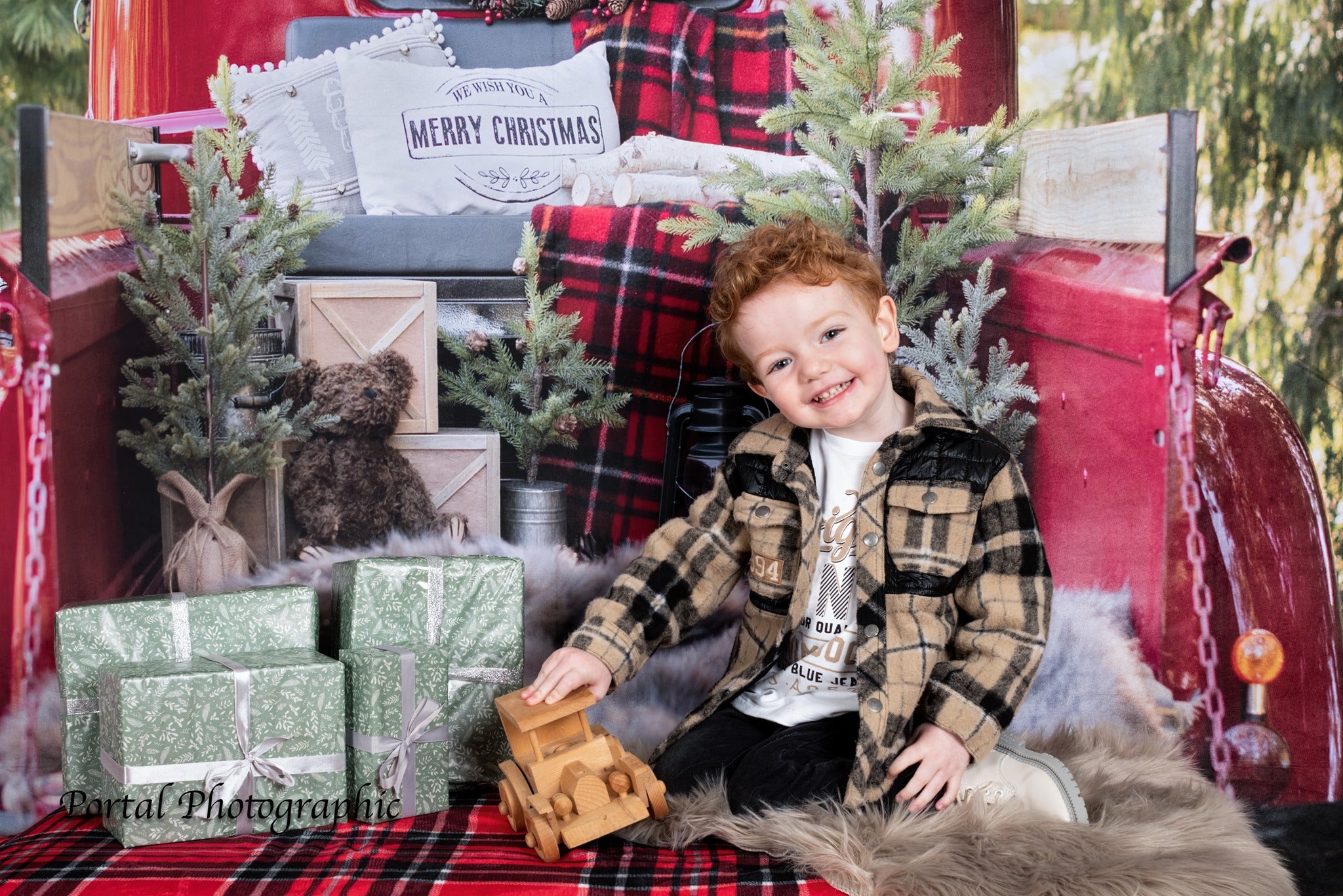 Kate クリスマストラックの背景設計されたMandy Ringe Photography