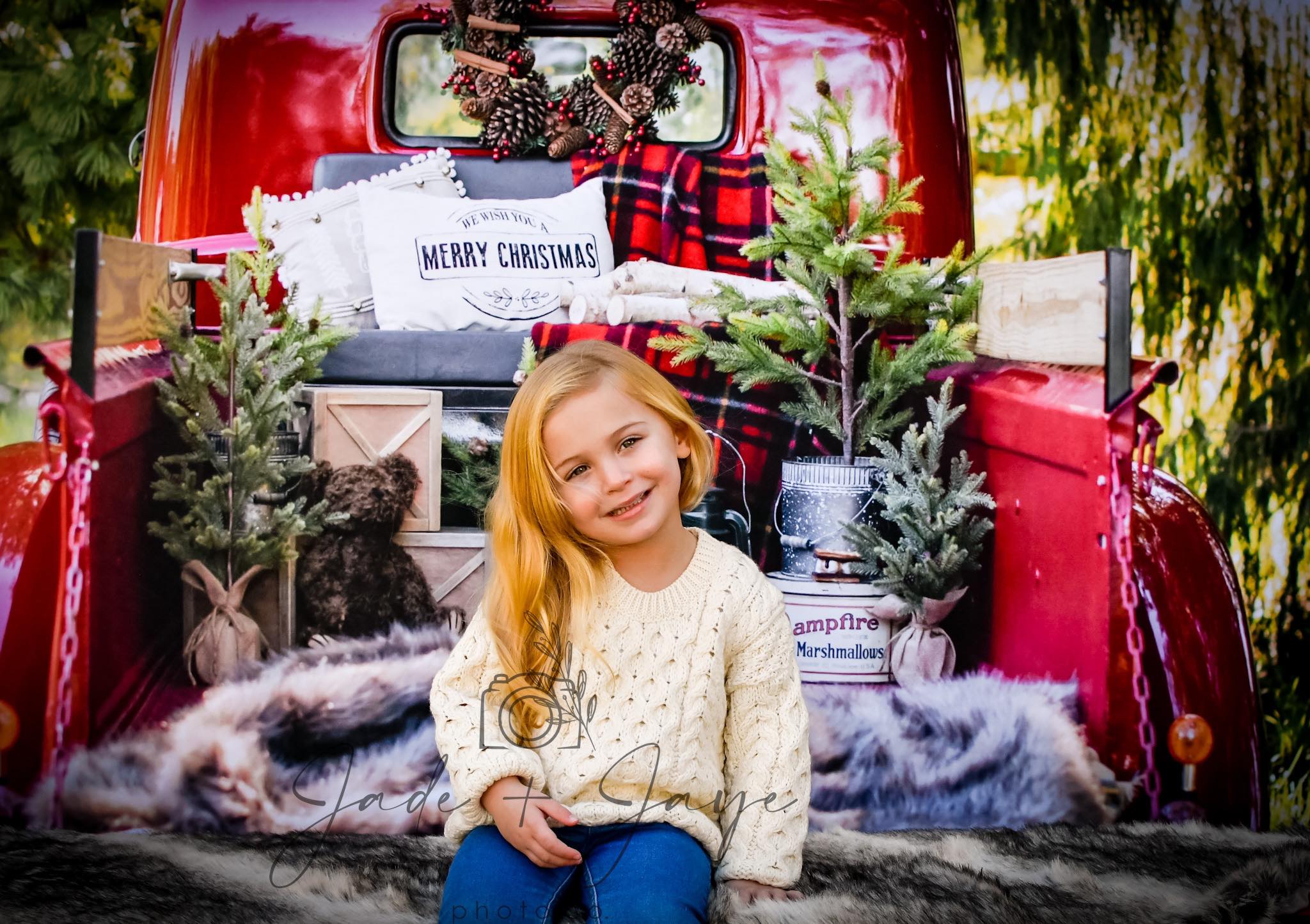 Kate クリスマストラックの背景設計されたMandy Ringe Photography