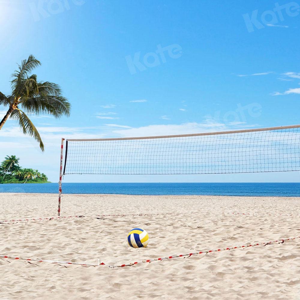 写真撮影のためのkateシービーチバレーボールサマースポーツの背景