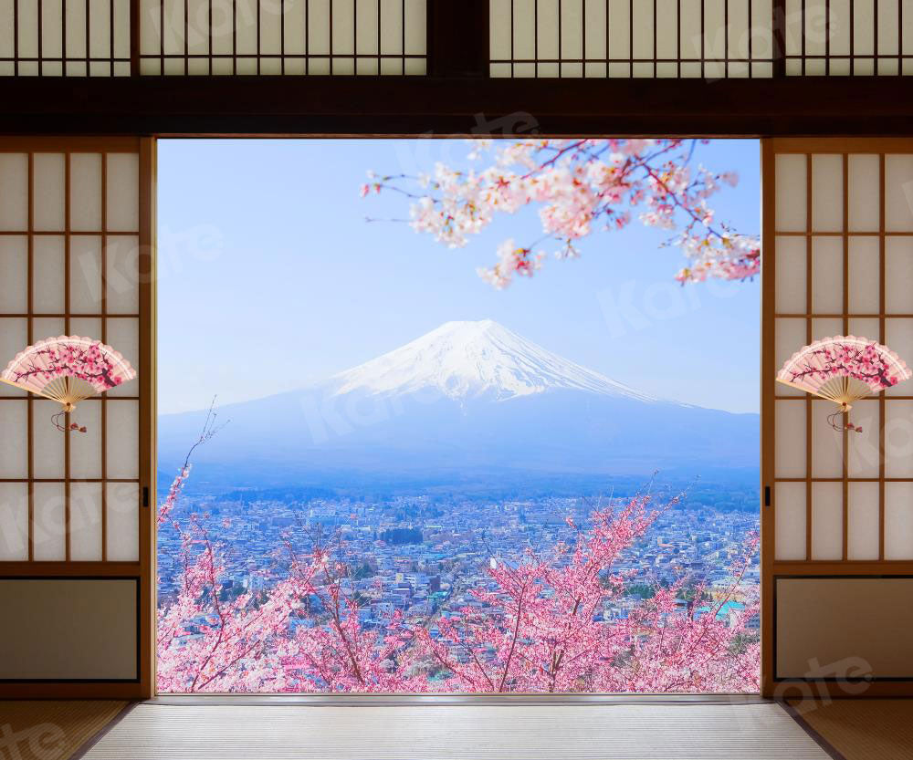 Kate七五三和室桜扇子春富士山まつり写真家のための背景布