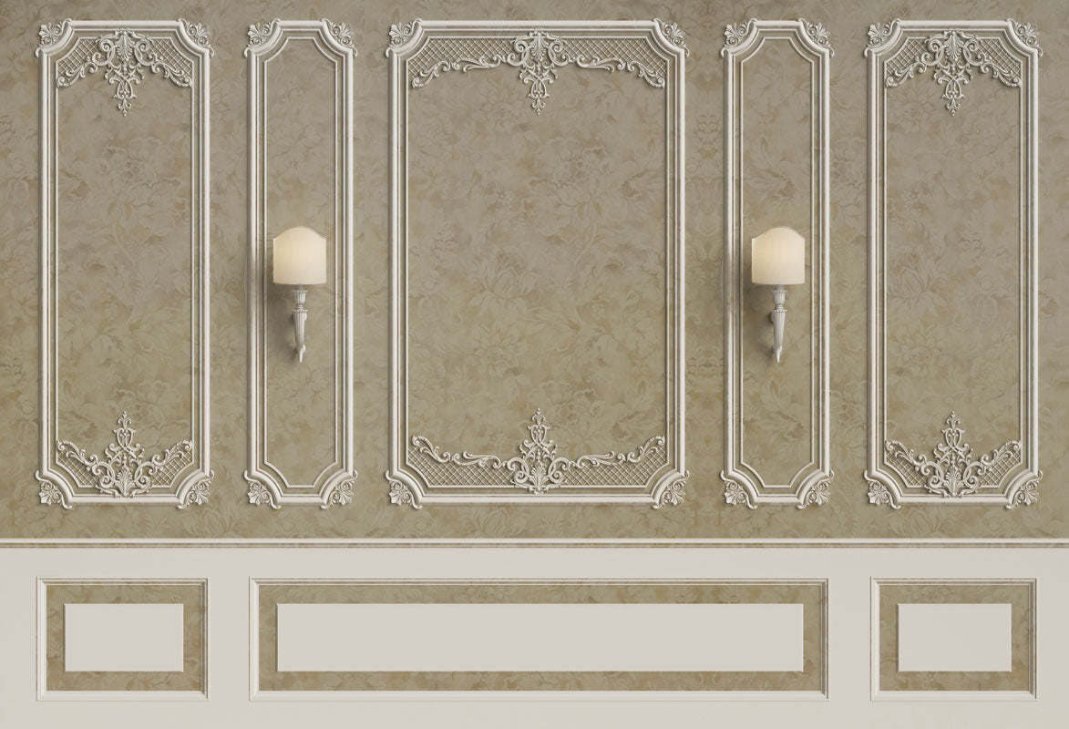 kate 写真撮影のためのビンテージパターンの壁の結婚式/ダンスの背景