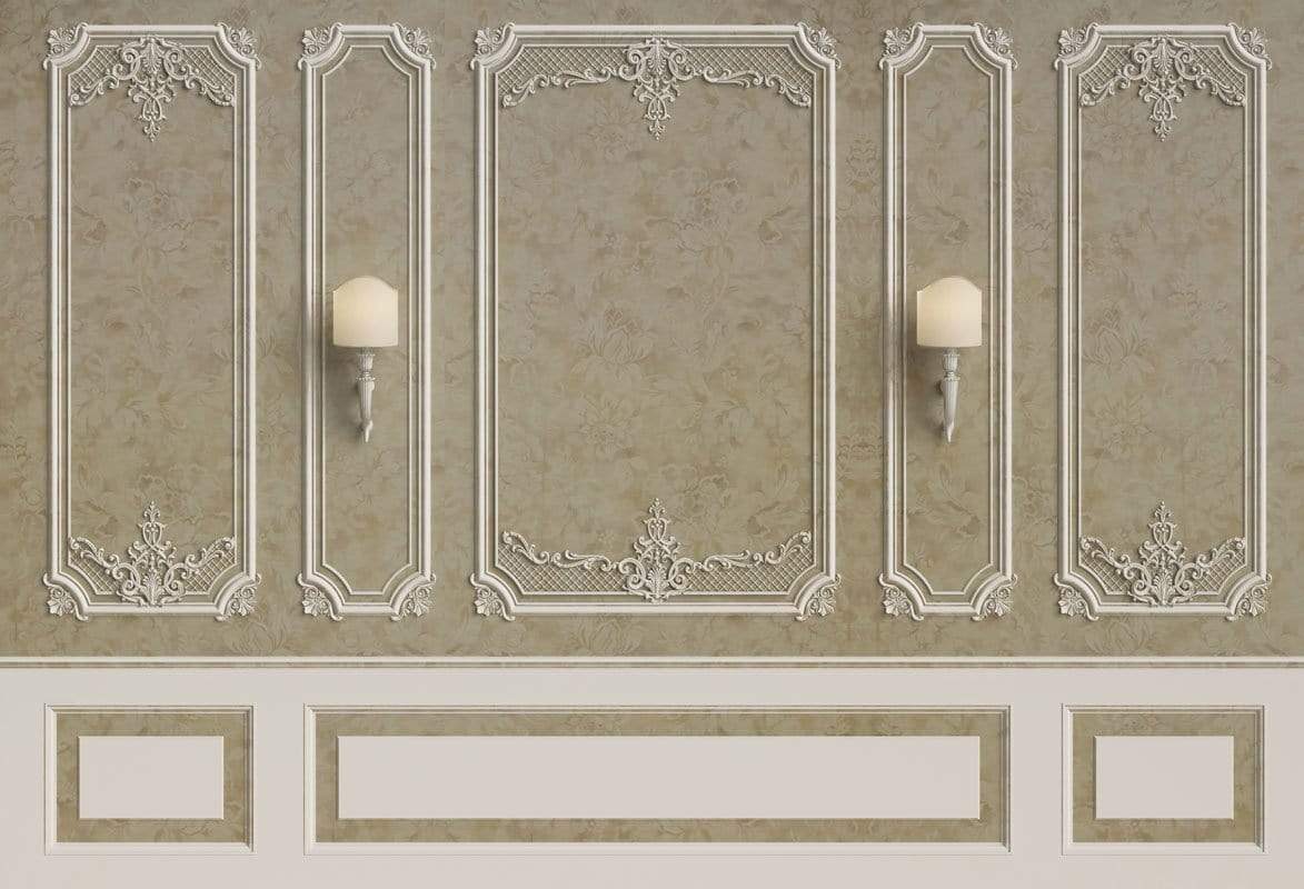 Kate写真撮影のためのビンテージパターンの壁の結婚式/ダンスの背景