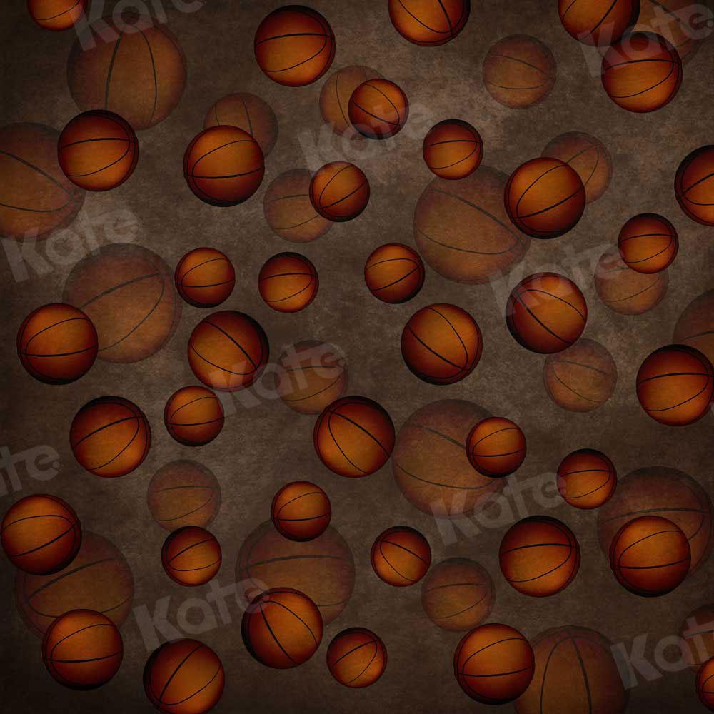 kate写真撮影のためにバスケットボールのケーキスマッシュの背景を繰り返す