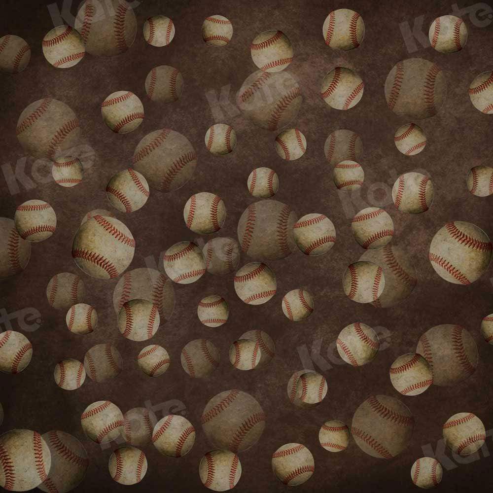 kate写真撮影のために野球のケーキスマッシュの背景を繰り返す