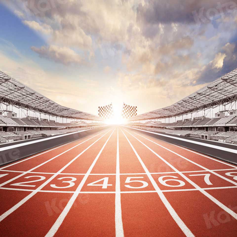 写真撮影のためのkateつの競技スポーツアリーナ実行の背景