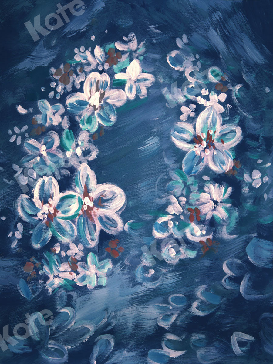 Kate ファインアートの青い花の背景
