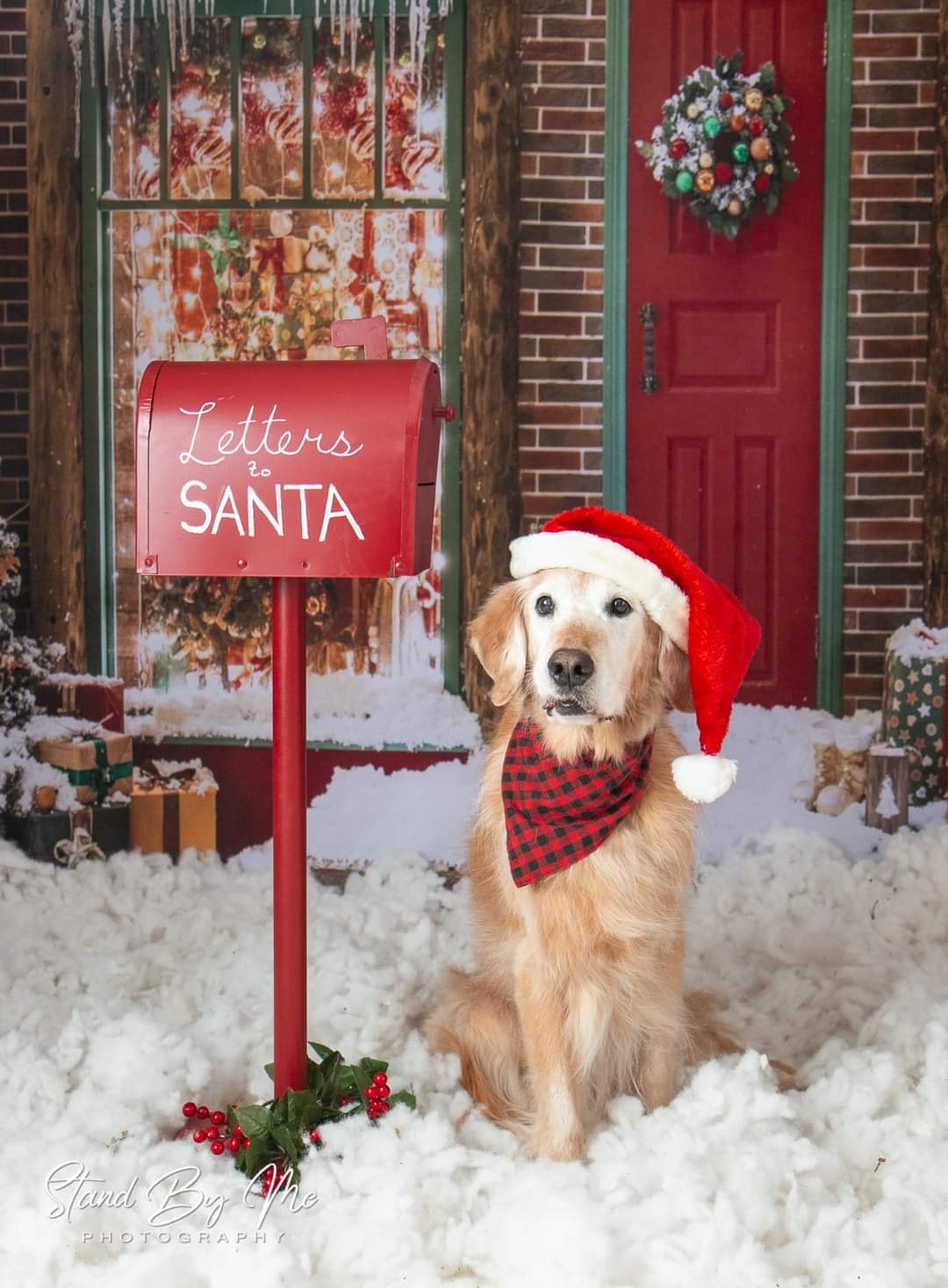 Kate 冬の雪のクリスマスギフトストアの背景