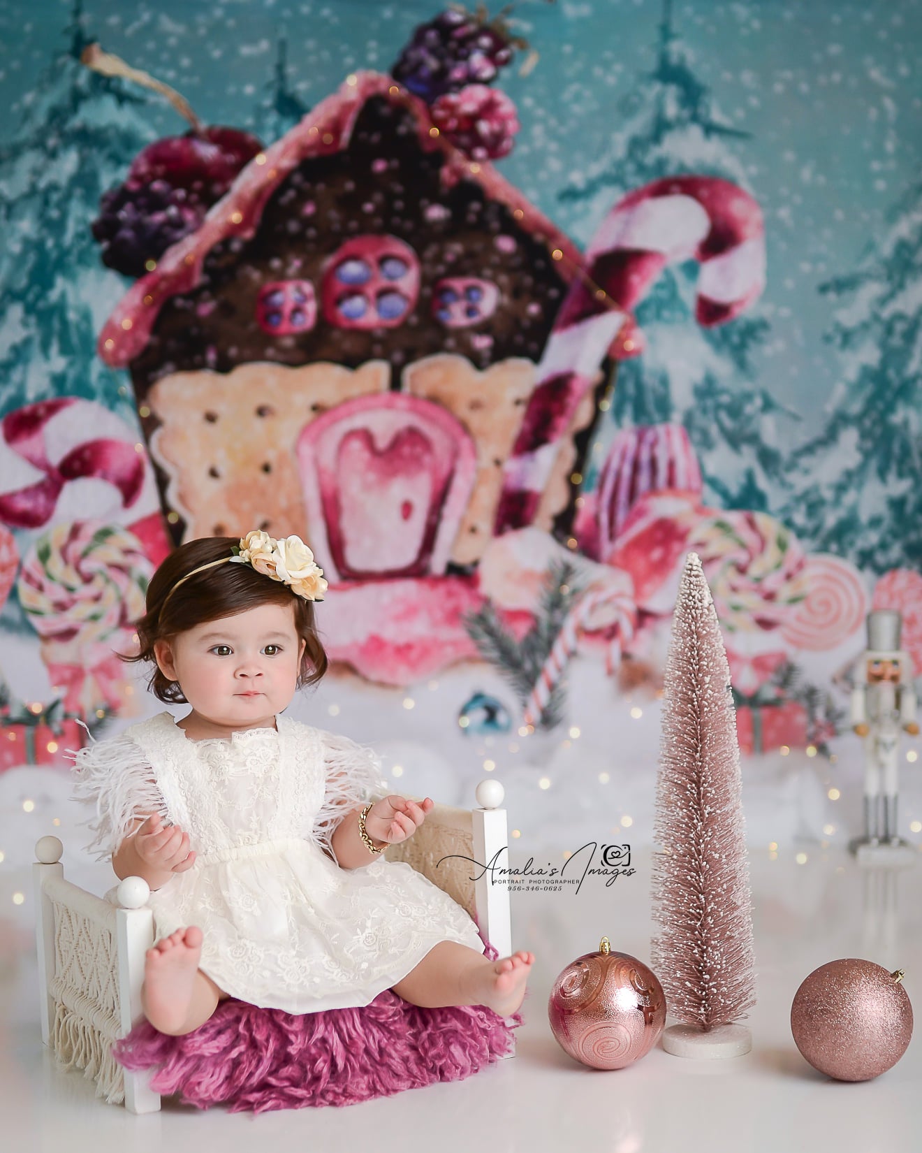 Kate 写真撮影のためのクリスマスシュガージンジャーブレッドホットココアの背景