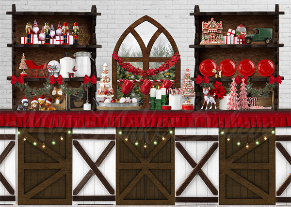 Kateクリスマス休日キッチンケーキの背景Mini MakeBelieve設計