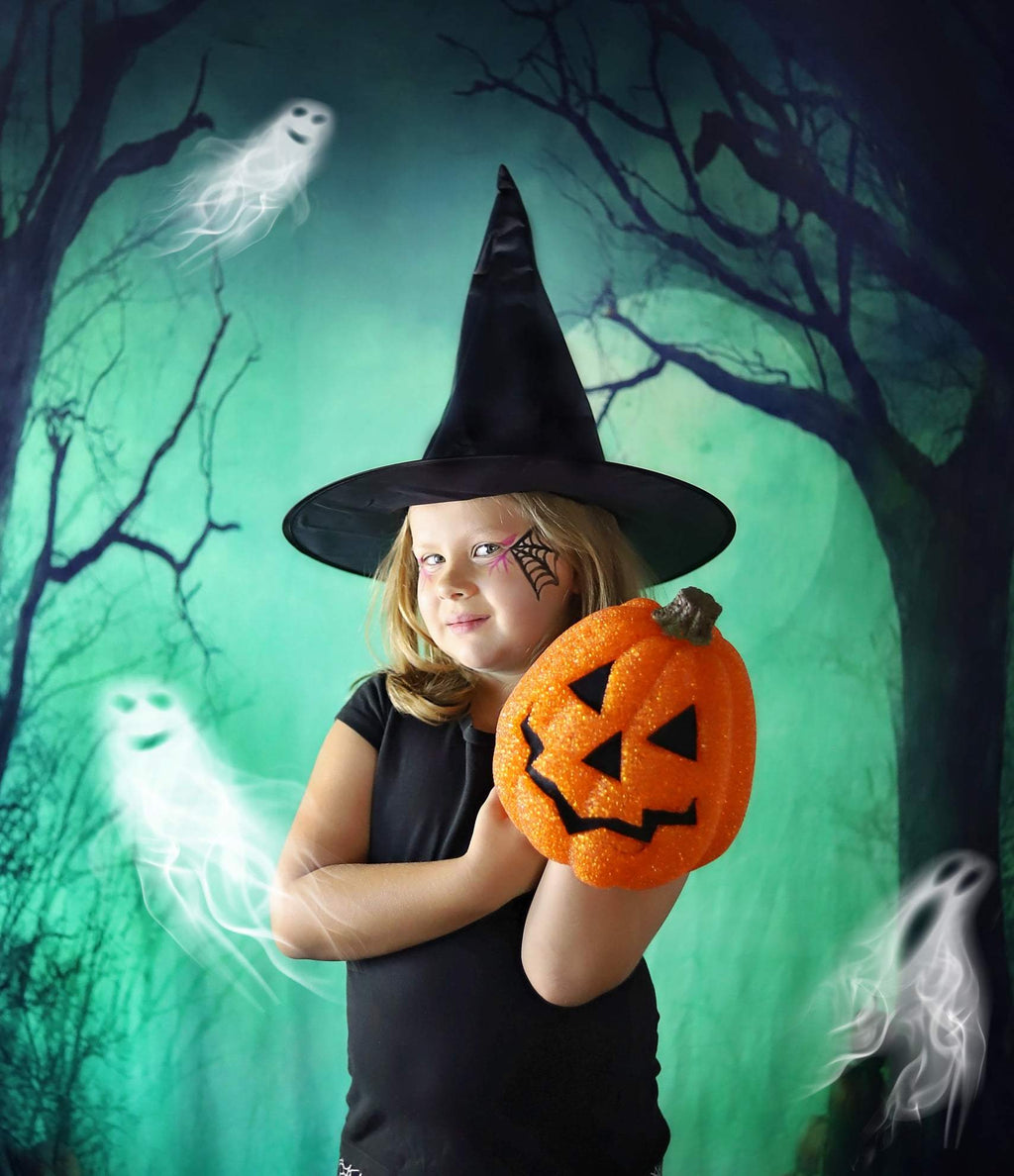 Kate 写真幻想的なハロウィーンの背景森の夜月