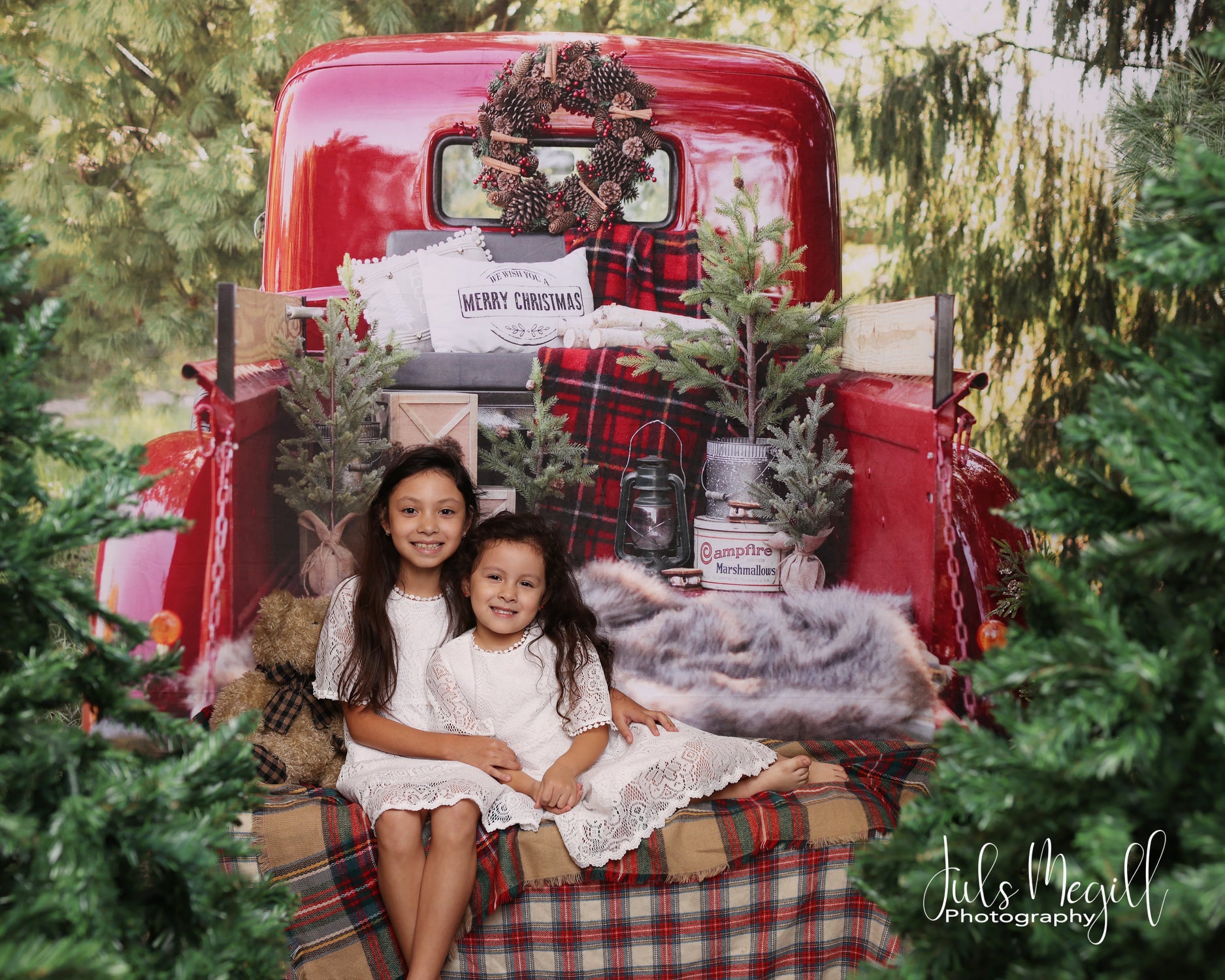 Kate クリスマストラックの背景設計されたMandy Ringe Photography