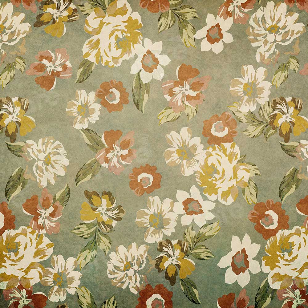 kate抽象的なレトロな花の背景写真撮影のための緑の葉