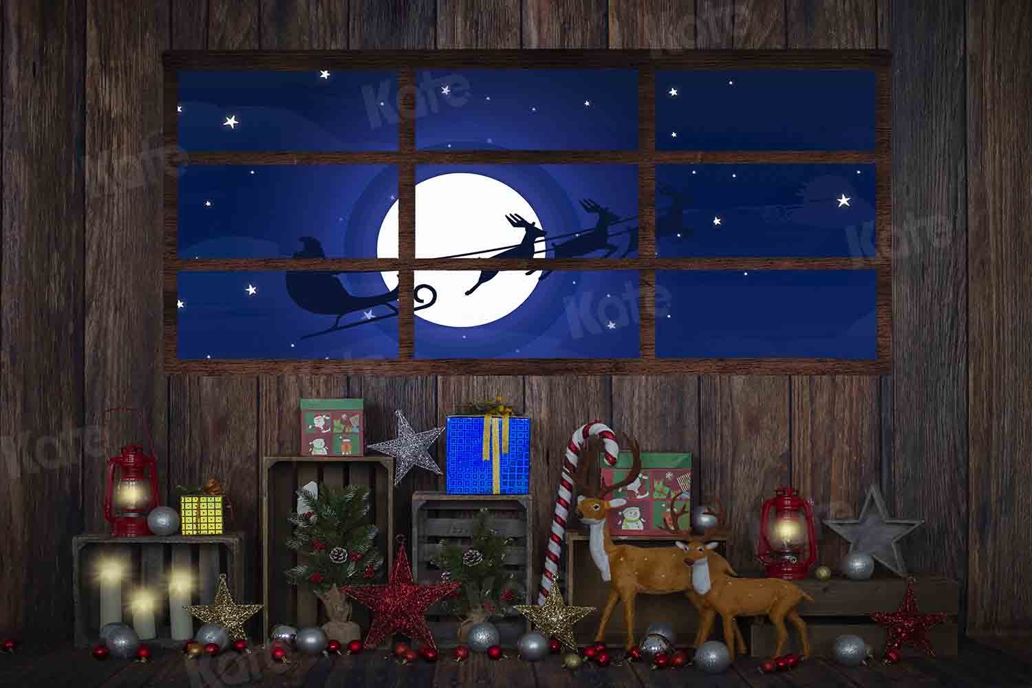kateクリスマスギフトスターの夜の背景