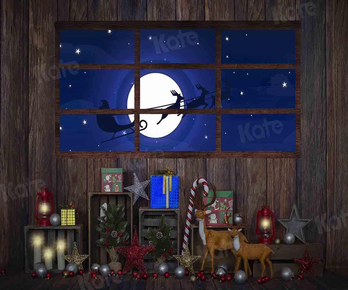 kateクリスマスギフトスターの夜の背景