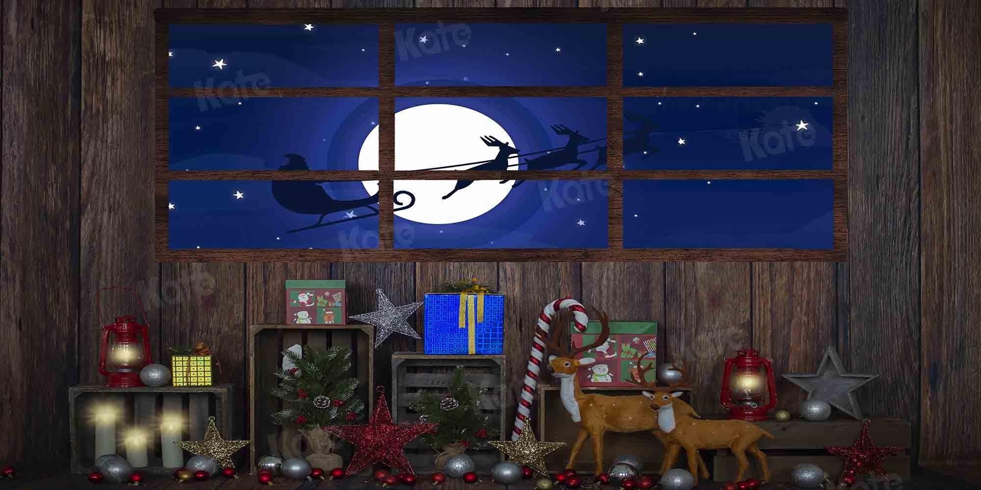 kateクリスマスギフトスターの夜の背景