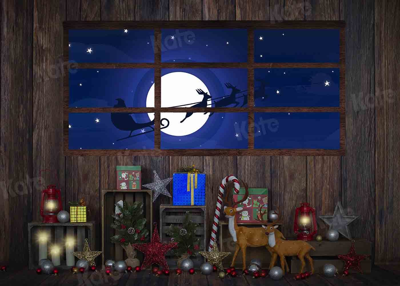 kateクリスマスギフトスターの夜の背景