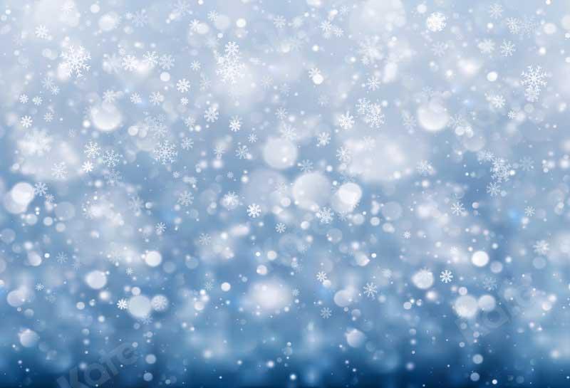 Kate画像によって設計されたKate冬のスノーフレークブルーの背景